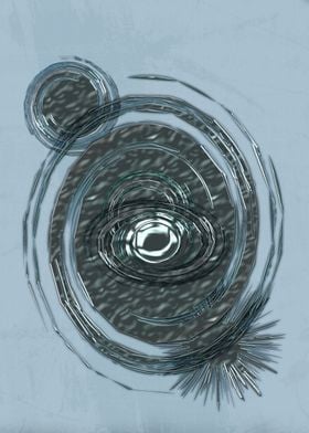 "Spinning" Digital Art. Spinning, swirling, metallic, s ... 