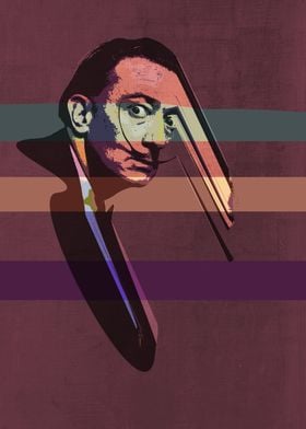 Digital illustration of Salvador Dali