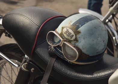 BSA classic motorcycle helmet
