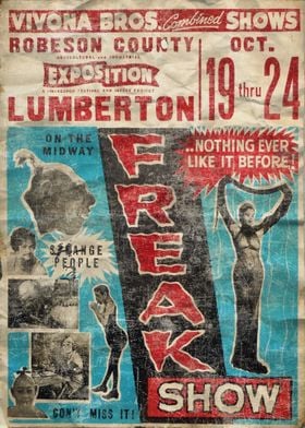 vintage freakshow poster
