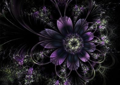 Midnight Mistletoe fractal digital art