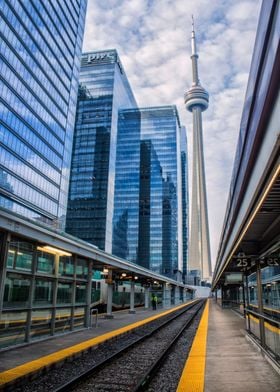 The CN Tower, shot from an empty Union Station. By Ken  ... 