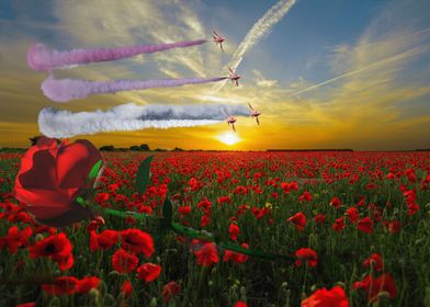 stunningly beautiful image of the red arrow flying crew ... 