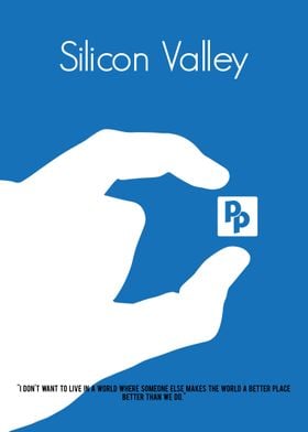 A minimalist poster for the TV show "Silicon Valley".