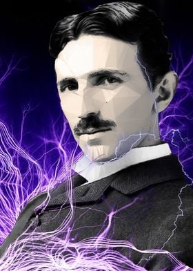 Nikola Tesla Polygon Art