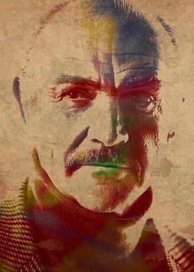Sean Connery Watercolor Portrait
