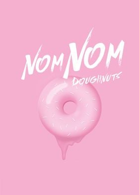 Nom Nom Doughnuts Poster Design