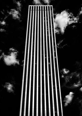 A skyscraper in Manhattan,