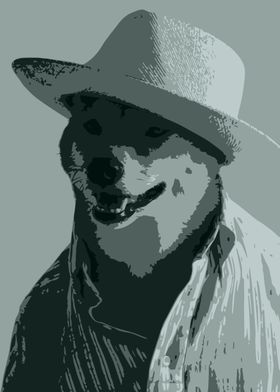 Cool dog with hat