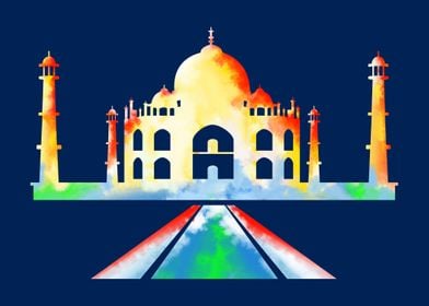 Taj Mahal Water Colour