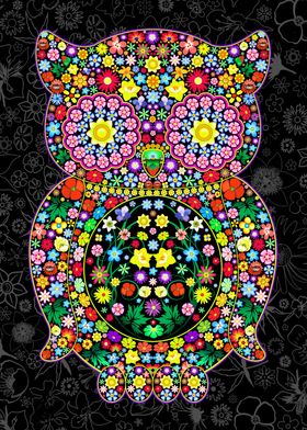 Owl Zentangle Floral