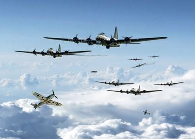 B17 Flying Fortresses battle across Europe amid gret od ... 