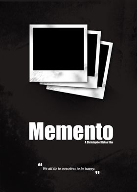 Memento. Minimal Movie Poster - A Christopher Nolan Fil ... 