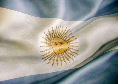 Argentina flag waving in the wind