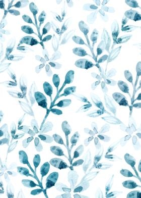 Watercolor Floral Pattern (Winter Version)