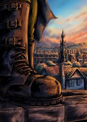 The cover image of The Fiend comic, set in Edinburgh, S ... 