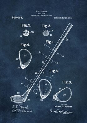 Fowler golf club 1910 patent art