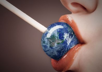 Conceptual Earth Lollipop by KittyBitty