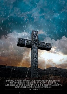 Cross of Love - uses rain, water droplets, cloud and li ... 