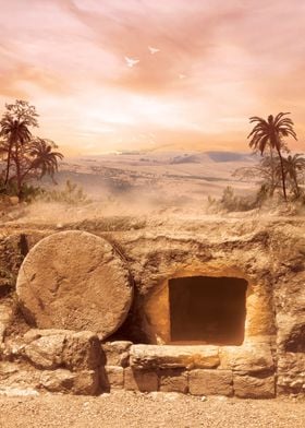 Empty Tomb - Depicts the Empty Tomb of Jesus after His  ... 