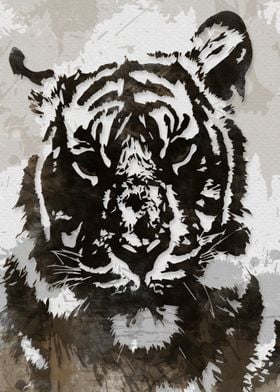 Tiger - Watercolour Style 