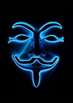 Anonymous Neon Blue