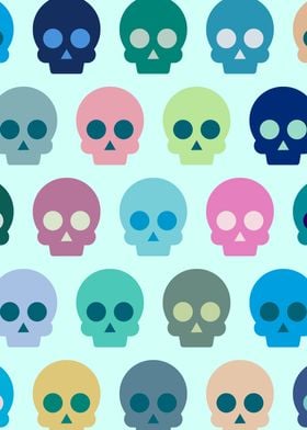 Colorful Skull Cute Pattern