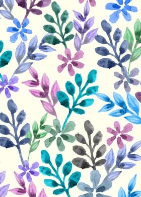 watercolor floral pattern 