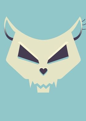 Funny skull artwork with a vector illustration of a sty ... 