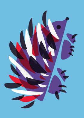 Geometric vector illustration of a purple abstract hedg ... 