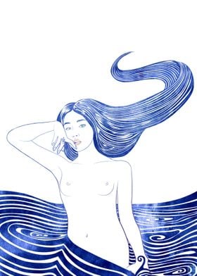 Water Nymph 45 — A mythological sea nymph created with  ... 