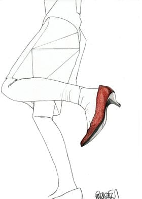 Red Shoe Part of a series of fashion illustrations. The ... 