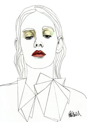Red Lipstick Part of a series of fashion illustrations. ... 