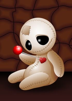 Voodoo Doll Cartoon in Love  