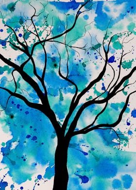 This artwork is titled "Mystic Tree" was created with a ... 