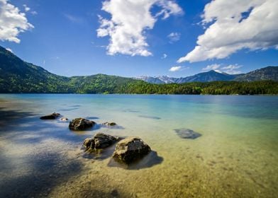 Eibsee at Bavaria Mountain