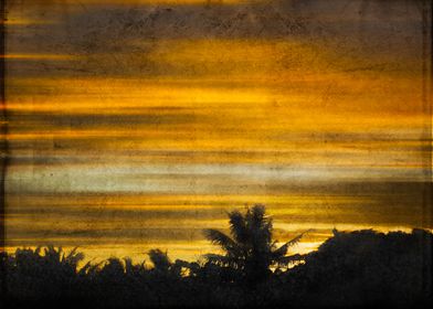 Sunset on the island of Boracay, Philippines