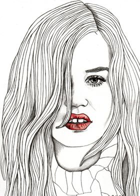 Georgia with Red Lips Part of a series of illustrations ... 