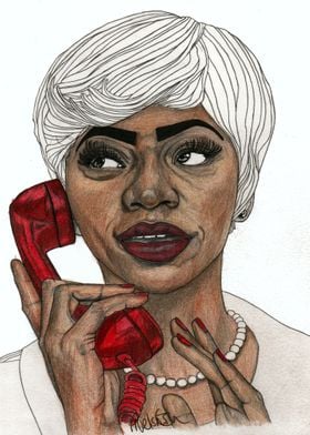 Girl with the Red Telephone Part of a series of illustr ... 