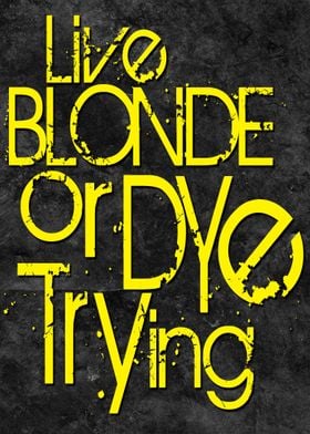Live Blonde or DYE Trying