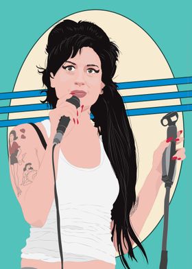 My Portrait of Amy Winehouse from my Musicians collecti ... 