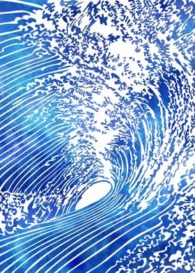 Blue Wave II — Illustration by Stevyn Llewellyn