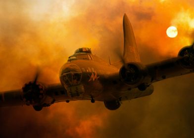 Europes only air worthy B-17 Flying Fortress.  Carry th ... 
