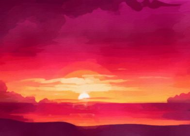 A Panoramic Sunset