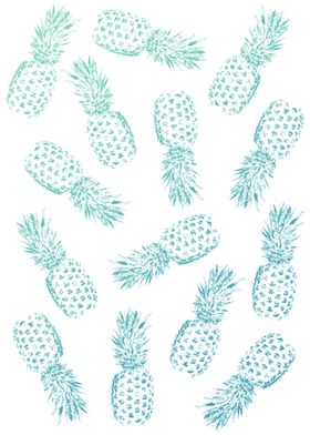 Pineapples Blue 