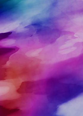 pink purple and blue watercolor abstract