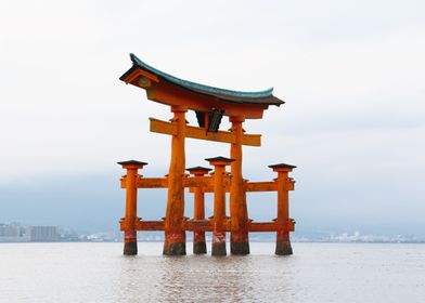 The Floating Gate, Otorii, of Miyajima, Japan.