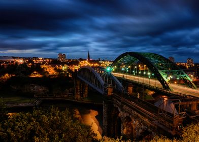 Night time view of Sunderland