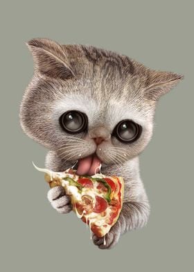 CAT LOVES PIZZA