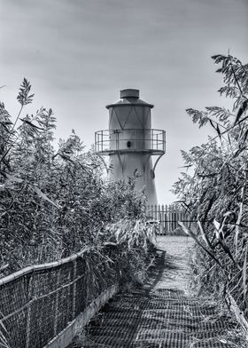 The lighthouse at Newport Wetlands, South Wales